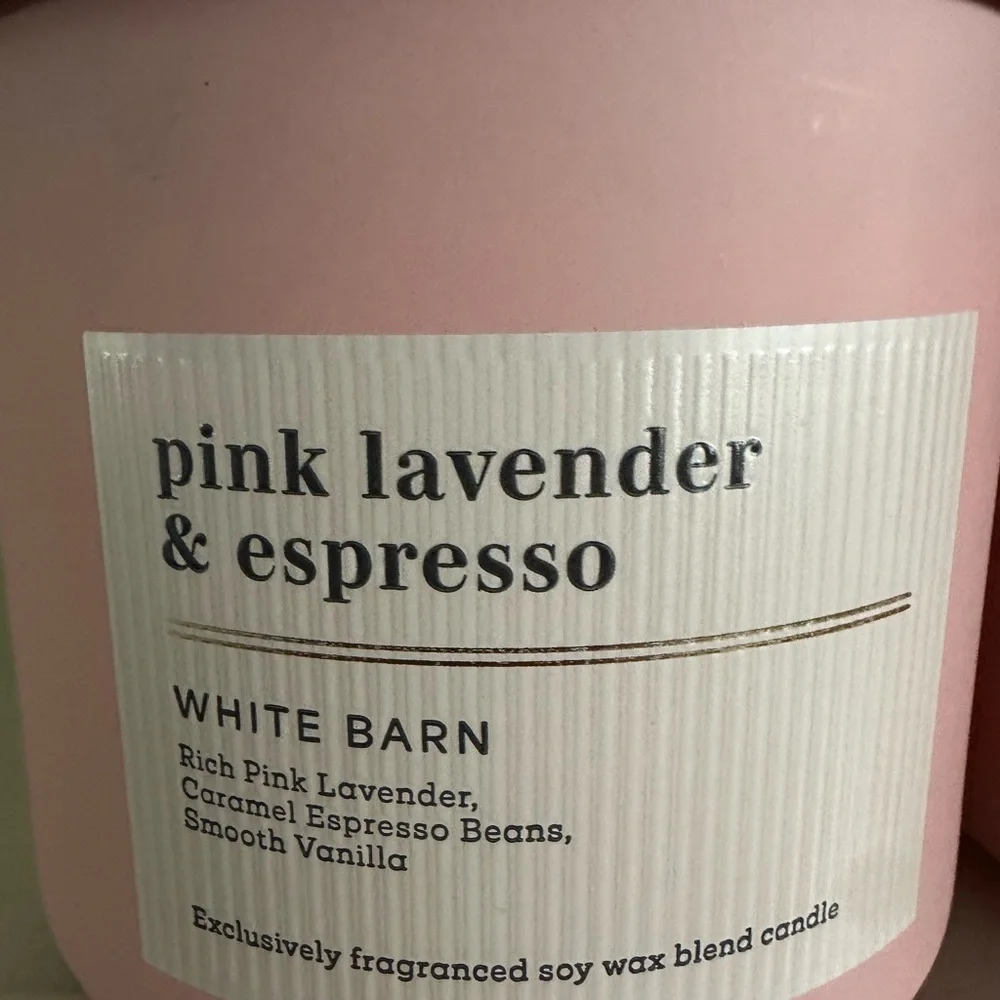 White Barn Pink Lavender & Espresso Candle Set